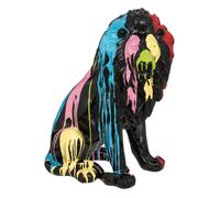 Statuette lion noir 46x60cm - Atmosphera createur d'interieur