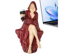 Statuette lisant gothique fantasy sombre Figurine Dame Gothique Sans Visage