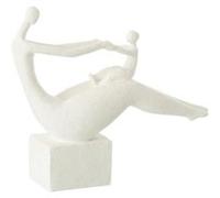 Statuette Maman Avec Enfant "Moderne" 29cm Blanc Blanc