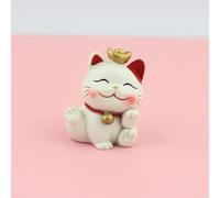 Statuette Maneki Neko Résine Peinte à la Main 4cm