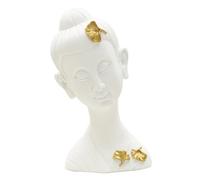 Statuette Déco en Résine "Bouddha" 35cm Blanc