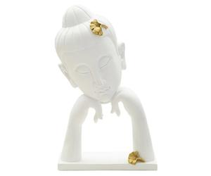 Statuette Mauro Ferretti Buddha-B- Blanc 21,5x13x36 cm