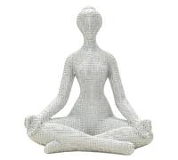 Statuette Mauro Ferretti Donnina Yoga Argenté 20,5x15,5x23 cm