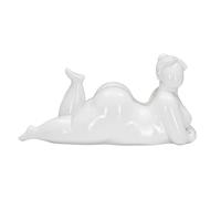 Statuette Mauro Ferretti Donnina Yoga Relax Blanc 32x12,5x16 cm