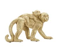 Statuette mère singe Mauro Ferretti Doré 29,5x11,5x18,5 cm