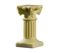Statuette miniature sur colonne romaine colonne grecque pour table de paysage, jaune, 3,5 x 6,5 cm