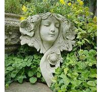 Statuette murale Art Nouveau | Pierre reconstituée béton Décoration extérieure Décoration de jardin