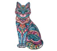 Statuette - ORIGEN Home Decor - Chat Bleu - Résine - Métal - 31x17x1cm