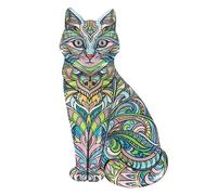 Statuette - ORIGEN Home Decor - Chat Vert - Résine - 23x13x1cm - Décoration Jardin