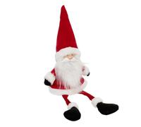 Statuette Père Noël "Assis" 46cm Rouge