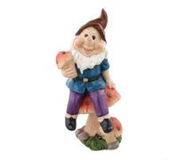 Statuette pour nain Résine 19cm Couleur Vive Statuette pour nain | Design whimsique, couleurs vives, détails intriqués, aspect , pour charme rustique