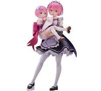 Re:Zero Starting Life In Another World - Statuette 1/7 Ram & Childhood Ram 23 Cm