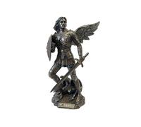 Statuette Saint Michel de couleur bronze