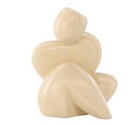 Statuette Sculpture en Céramique "Floda" 14cm Jaune