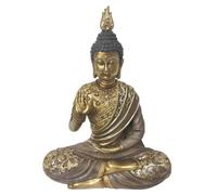 Statuette - SIGNES GRIMALT - Bouddha Doré - Résine de haute qualité - 26x18x9 cm - Ethnique