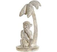 Statuette Singe et Palmier BEIGE G