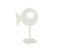 Statuette sur Pied "Figurine Poisson" 30cm Blanc