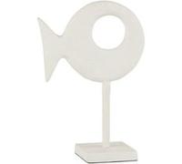 Statuette sur Pied "Figurine Poisson" 30cm Blanc Blanc G