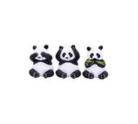Nemesis Now Three Wise Pandas 8,5 cm résine Noir Taille Unique