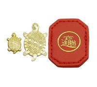 Statuette Tortue Avec Étui en Cuir Petite Décoration de Maison de Richesse