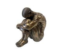 Statuette Véronèse en résine - Homme Nu assis 17 cm