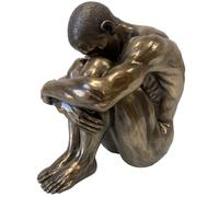 Statuette Véronèse en résine - Homme Nu assis 17 cm