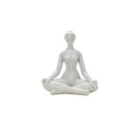 Statuette Mauro Ferretti Donnina Yoga Argenté 20,5x15,5x23 cm