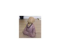 Statuette zen Bouddha 2 - L 11,3 x l 10 x H 13,7 cm