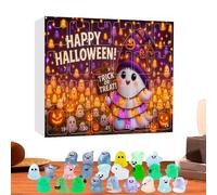 Statuettes Calendrier Compte à Rebours Halloween | Figurines De Collection Lumineuses Mini Fantôme En Résine Pour Compte À Rebours, Résine Affichage Bureau Décorations Maison Sorcière | Pour
