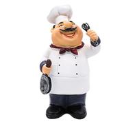 Statuettes de chef pour la décoration de la cuisine Petite Figurine | Mignonne sculpture artisanale Petit résistant à l'usure pour étagère bureau plan de