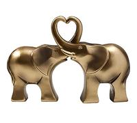Statuettes d'éléphant avec tronc - Figurines décoratives d'éléphant en polypierre - Statuette russe de Suvenir pour la chance