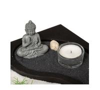 Statuettes Et Sculptures - Jardin Zen Ying Yang - 23,5 X 23,5 Cm X H 7,5 Cm
