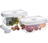 STATUS 178651 Tritan Set de grands pots sous vide 3 pcs, blanc