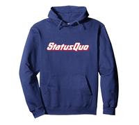Status Quo Red White Logo Sweat à Capuche, Unisexe pour Adultes, Bleu Marine, S
