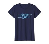 Status Quo Sound Waves Logo T-Shirt, Femme, Bleu Marine, 3XL