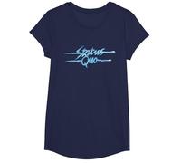 Status Quo Sound Waves Logo T-Shirt, Fille, Bleu Marine, M