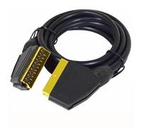 Status S2MGPSCART1PK6 Câble péritel 21 broches Plaqué or 7 mm 2 m | S2MGPSCART1PK6 Câble plaqué or, diamètre extérieur 7 mm, entièrement câblé pour audio et vidéo, haute conductivité