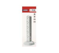 Status Tour Multi Prise Extension 240V 10 Gang 13A Blanc 2m Poussée SIN10SM2TSP
