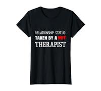 Statut de la Relation: Pris par Un Psychologue thérapeute Chaud T-Shirt Graphique avec Valeur, Femme, Noir, S