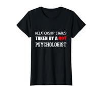 Statut de la Relation: Pris par Un thérapeute Psychologue Chaud T-Shirt Graphique avec Valeur, Femme, Noir, XS