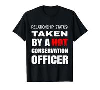 Statut de la Relation : Prise par Un Agent de Conservation Chaud T-Shirt Graphique avec Valeur, Homme, Noir, XL