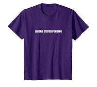 Statut de légende en Attente T-Shirt, Enfant, Violet, 10 Ans