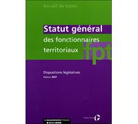 Statut général des fonctionnaires territoriaux - Collectif - Documentation Francaise - broché - Etude