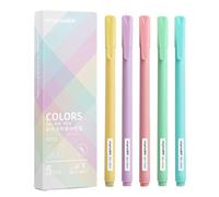 Statuts De Cahier Coloré - 5 Marqueurs D'encre En Gel De Couleur Avec Une Écriture Fluide Et Un Séchage Rapide, Des Nuances Vibrantes Pour Le Scrapbooking, La Journalisation Et La Prise De Notes, Idéa