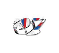 STATUZ Autocollants pour BMW F800R 2009-2014 2010 2011 2012 2013 F800 R Carénage Avant Moto Numéro Conseil 3D Protecteur Autocollants Décorer (Color : 1 UK)