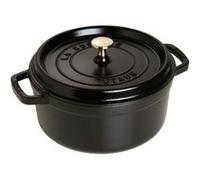 Staub Cocotte ronde Ø 24 cm – Noir mat – Compatible induction – Couvercle auto-arrosant