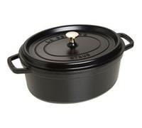 Staub Cocotte ovale en fonte 1103325 – 33 cm, 6,7 L, picots sous couvercle – Noir mat