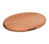 Staub – Dessous de plat magnétique ovale Ø 29 cm, bois hêtre, marron