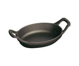 Staub 1301323 Mini Plat Ovale Fonte Noir 15 Cm