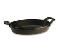 Plat empilable ovale fonte noire 28 cm